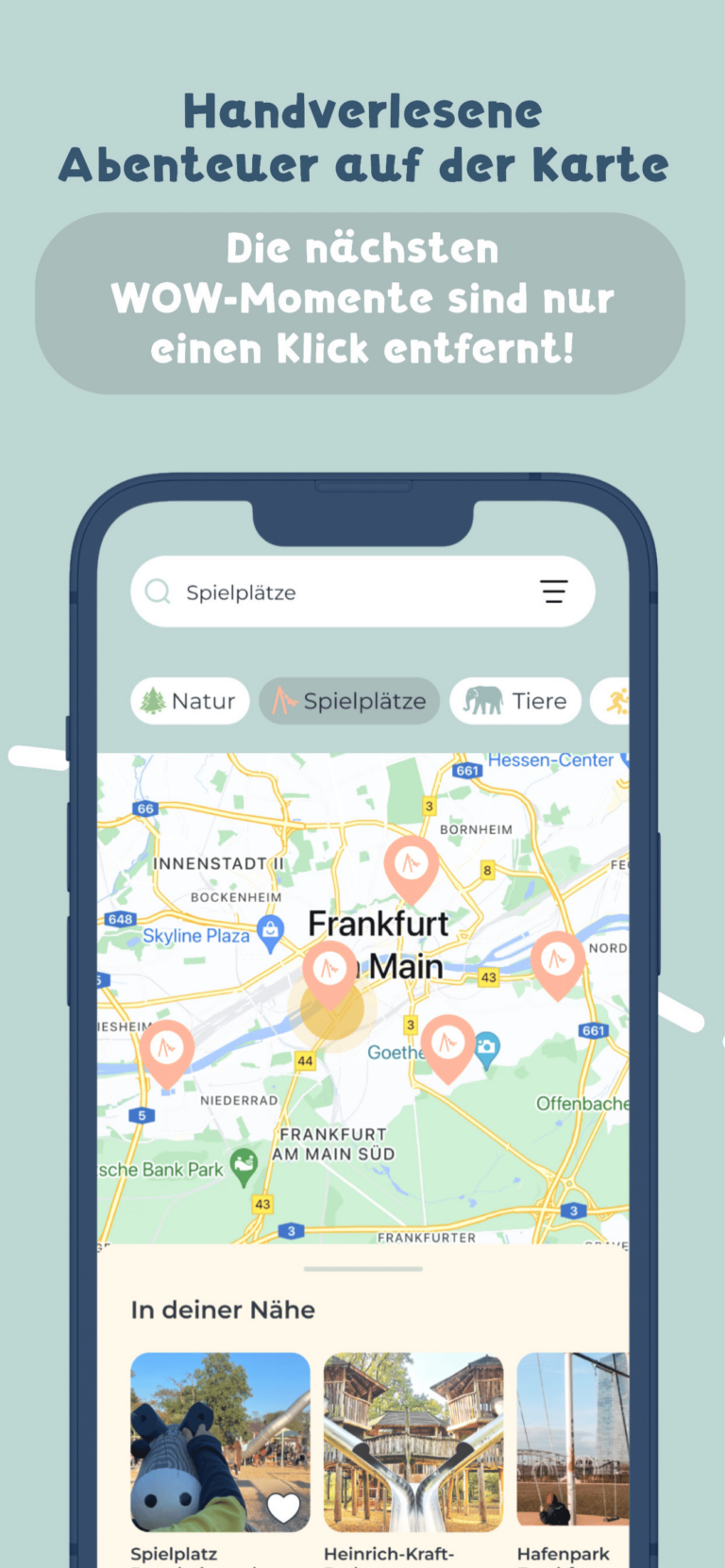 Karte mit Ausflugszielen in deiner Nähe