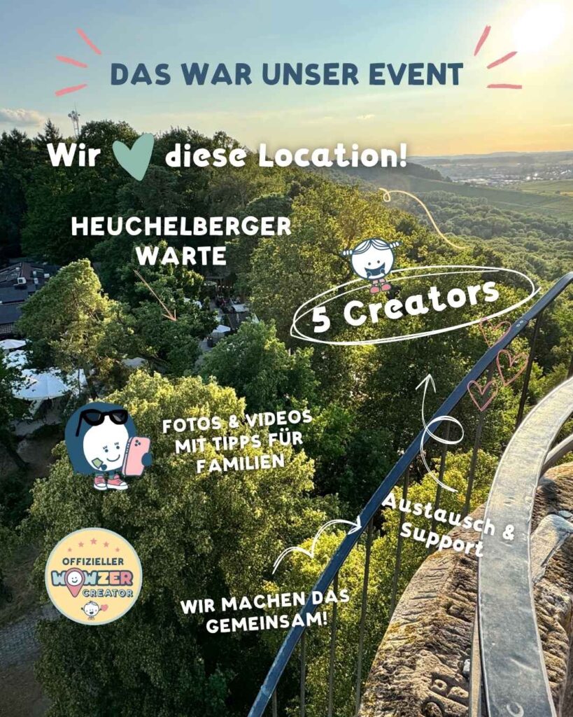 Das war das Event in Heilbronn Heuchelberger Warte mit den 5 Creators zum Austausch und zur Vernetzung mit leckerem Essen und bei yummy Getränken!