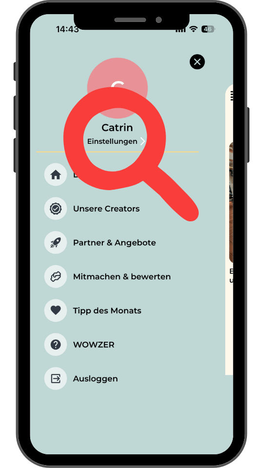 Schritt 2 · Einstellungen antippen