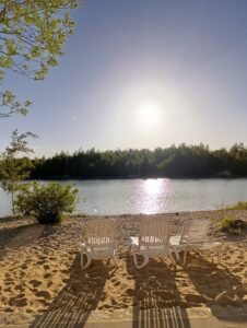 Dünenhäuser am Strand in Großpösna